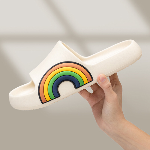 A062  รองเท้ายางนุ่ม  Rainbow Slides
