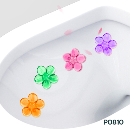 P0810  เจลดอกไม้แปะสุขภัณฑ์ดับกลิ่นห้องน้ำ กลิ่นเดียวคละสี
